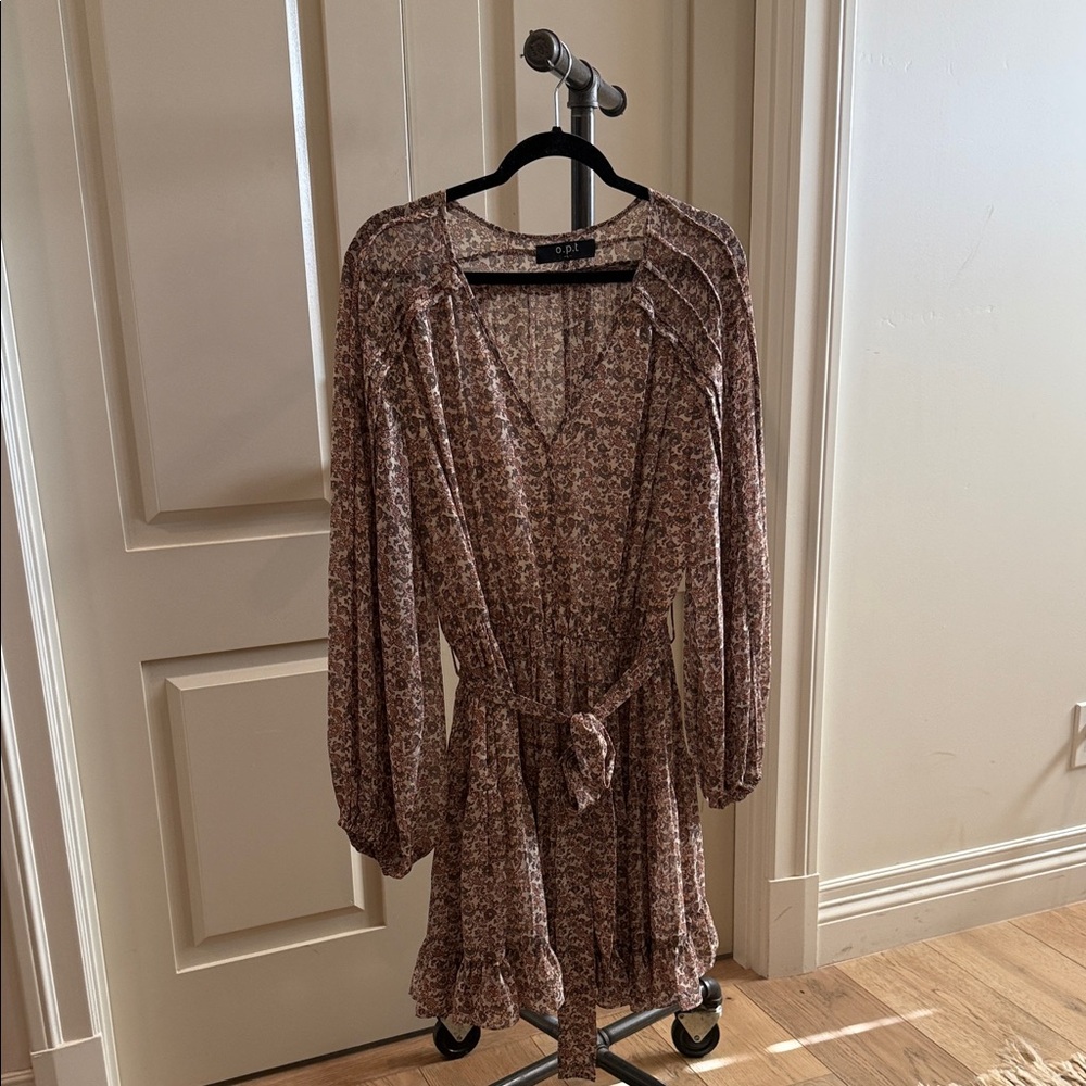 Chic Long Sleeve Floral Dress